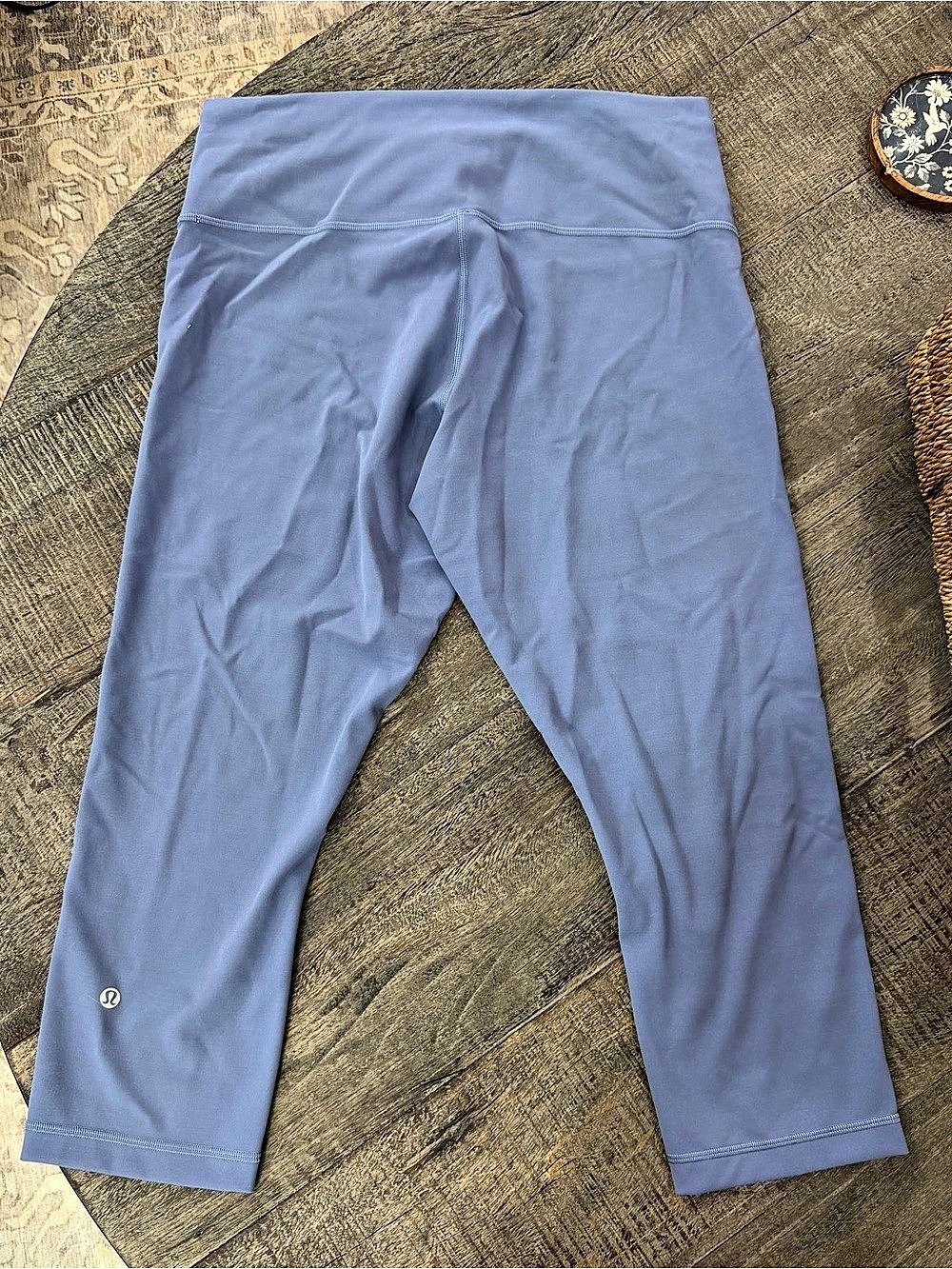 lululemon Wunder Under Cropped Leggings in Blue Size 14
